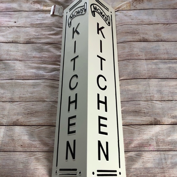 Mom's Kitchen Wall Hanging Metal Sign 28" x 4.875" x 8.875" - Picture 2 of 4